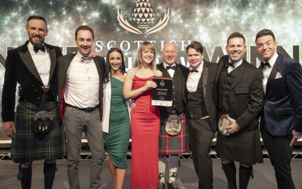 Michael Mc Laren left with winners Morrisons Scotch Whisky Distillers